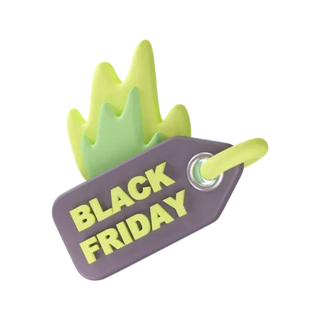 Black Friday Tag  3D Icon