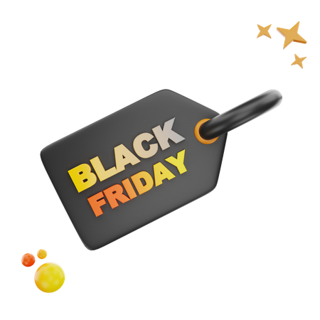 Black Friday Tag  3D Icon