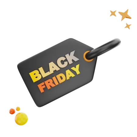 Black Friday Tag  3D Icon