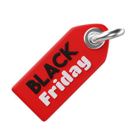 Black Friday Tag  3D Icon