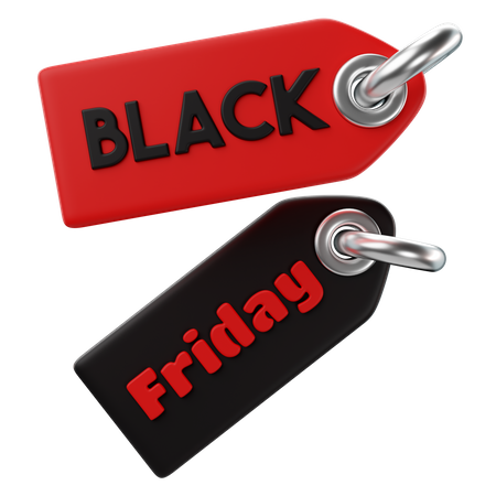 Black Friday Tag  3D Icon