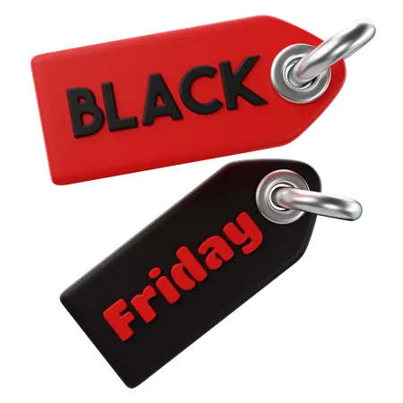 Black Friday Tag  3D Icon