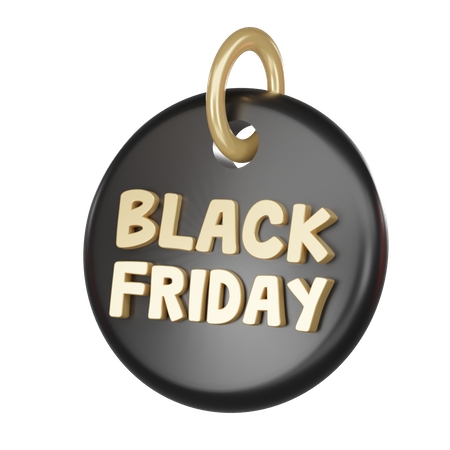 Black Friday Tag  3D Icon