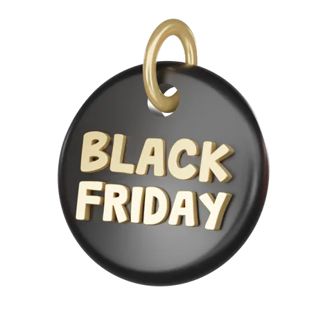 Black Friday Tag  3D Icon