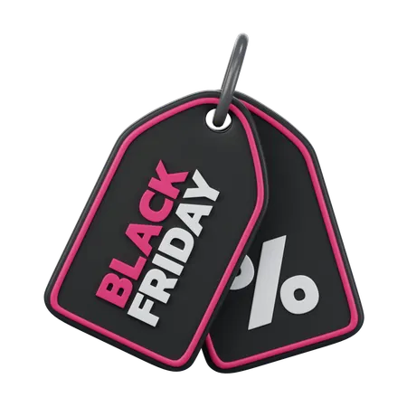 Black Friday Tag  3D Icon