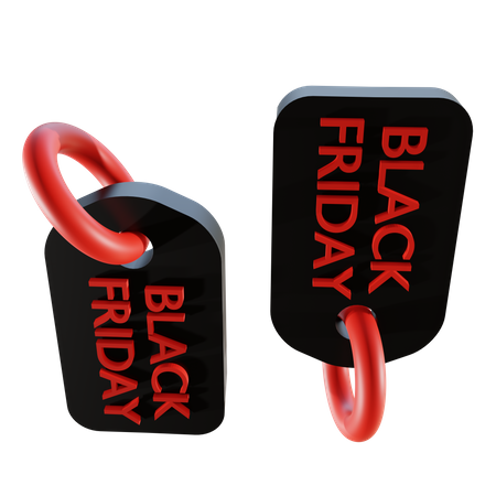 Black Friday tag 3D Illustration