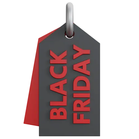 Black Friday tag  3D Icon