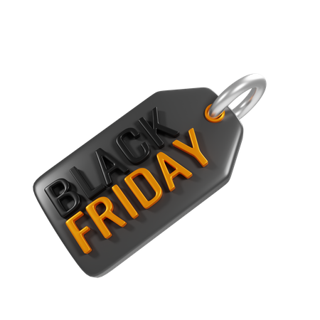 Black Friday Tag  3D Icon