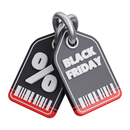 Black Friday Tags  3D Icon