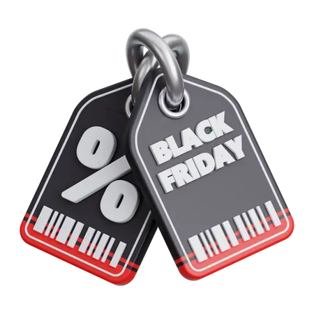 Black Friday Tags  3D Icon