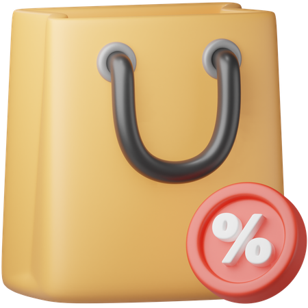 Schwarze Freitagstasche  3D Icon