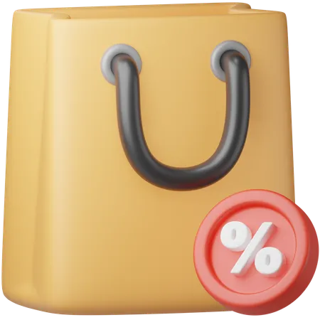 Schwarze Freitagstasche  3D Icon