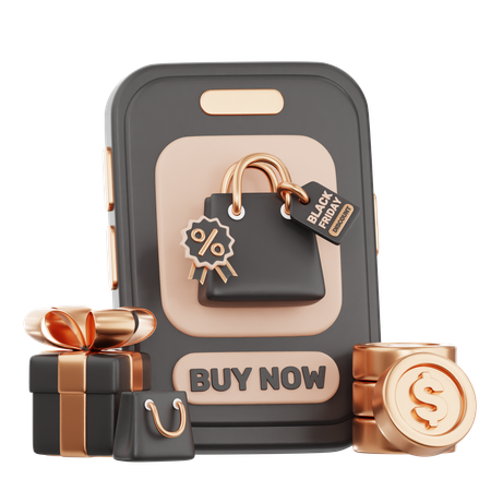 Black Friday-Telefon  3D Icon