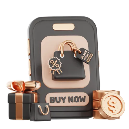 Black Friday-Telefon  3D Icon