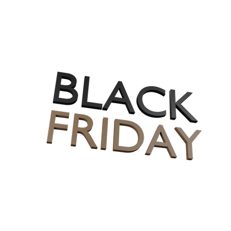 Black Friday Text  3D Icon