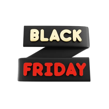 Black Friday Text  3D Icon
