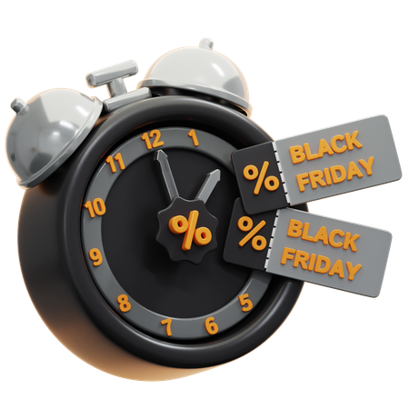 Hora da liquidação da black friday  3D Icon