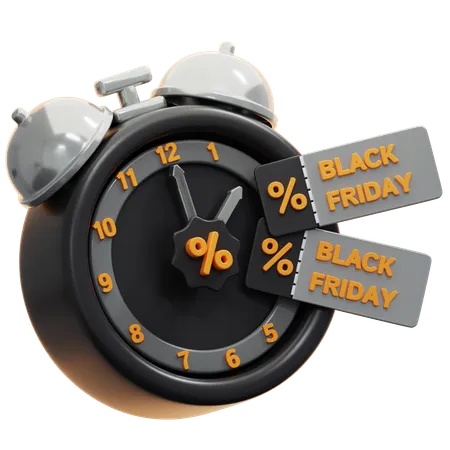 Hora da liquidação da black friday  3D Icon