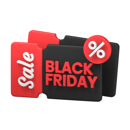 Black Friday Voucher  3D Icon