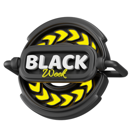 Black Friday Week Label  3D Icon