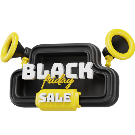 Black Friday With Megaphone  3D Icon