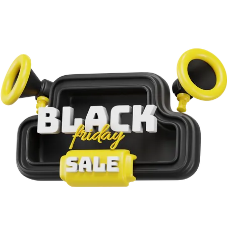 Black Friday With Megaphone  3D Icon