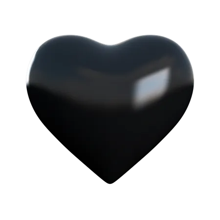 Black Heart  3D Icon