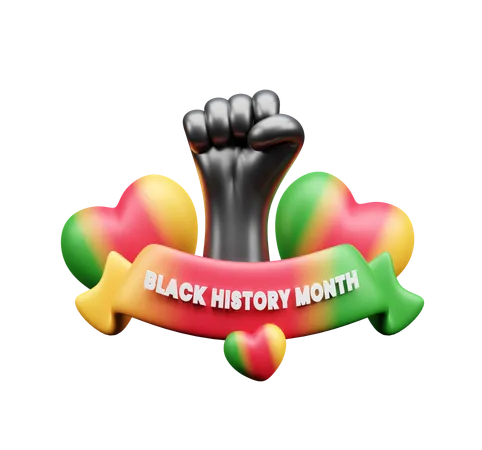 Black History Month  3D Icon