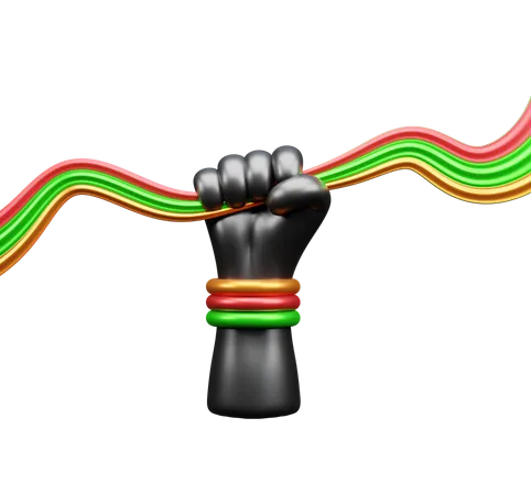 Black History Month Banner  3D Icon
