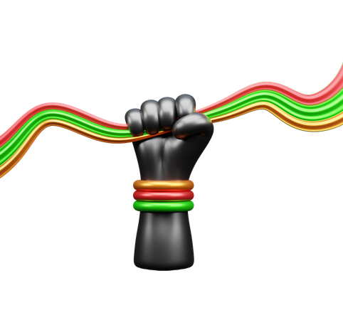 Black History Month Banner  3D Icon