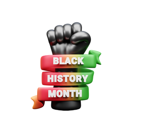 Black History Month Banner  3D Icon