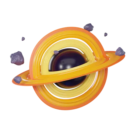 Enigmatic Of Black Hole For Conveying The Depth And Mystery Of Space Astrophysics And Cosmic Phenomena 3 D Render Illustration 3D Icon
