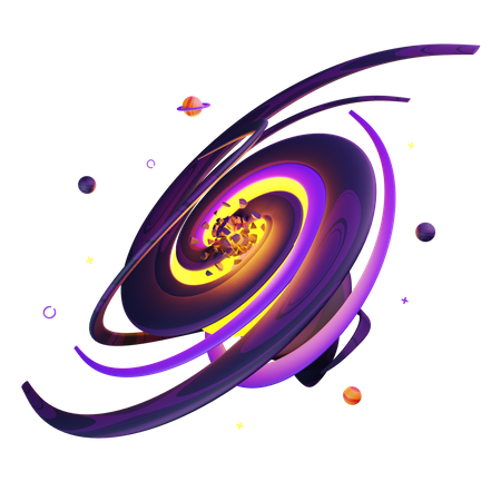 Black Hole  3D Icon