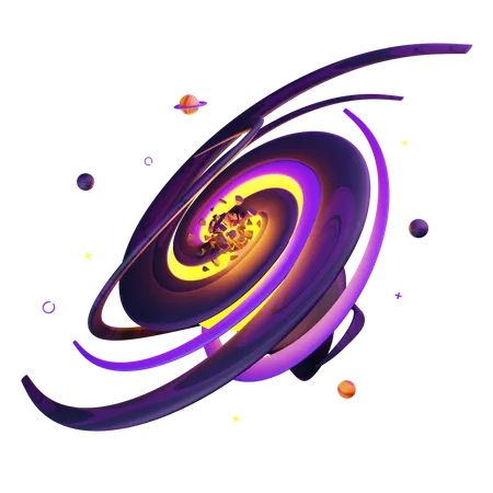 Black Hole 3D Icon