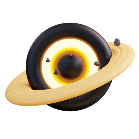 3 D Illustration Black Hole 3D Icon