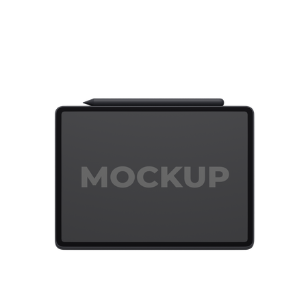 Black Ipad Mockup  3D Icon