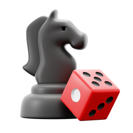 Black Knight Horse  3D Icon