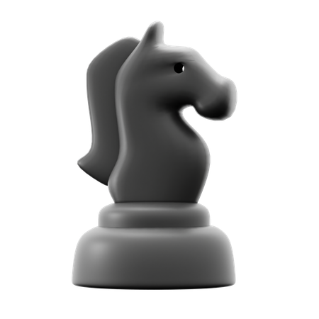 Black Knight Horse  3D Icon