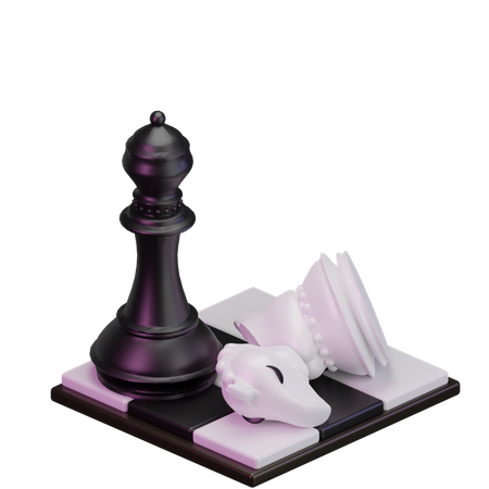 Black Knight kill White Bishop  3D Icon