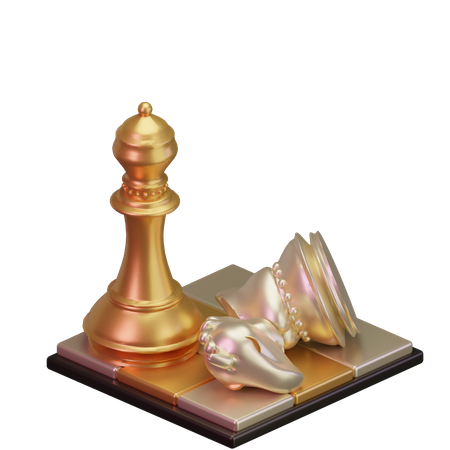 Black Knight kill White Bishop  3D Icon