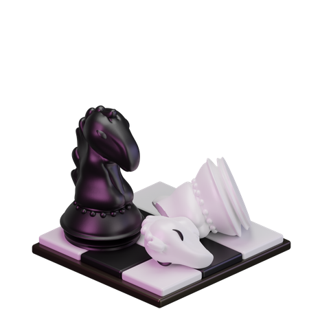 Black Knight kill White Knight  3D Icon