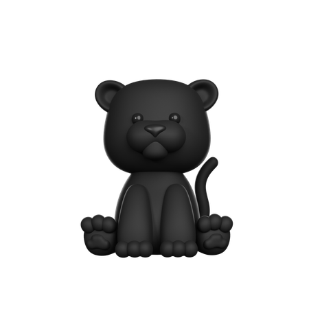 Black Leopard  3D Icon