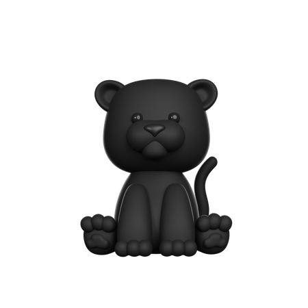 Black Leopard  3D Icon