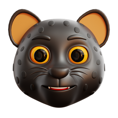 Black Leopard  3D Icon