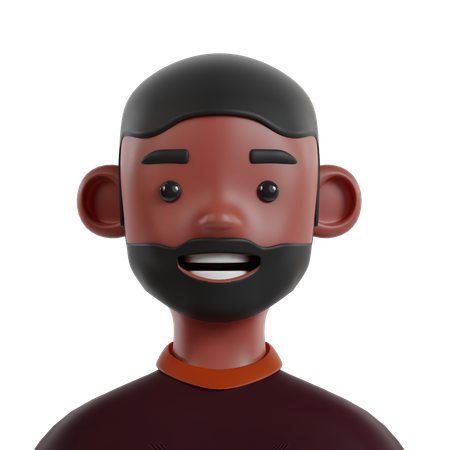 Black Man  3D Icon