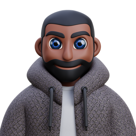 Black man  3D Icon