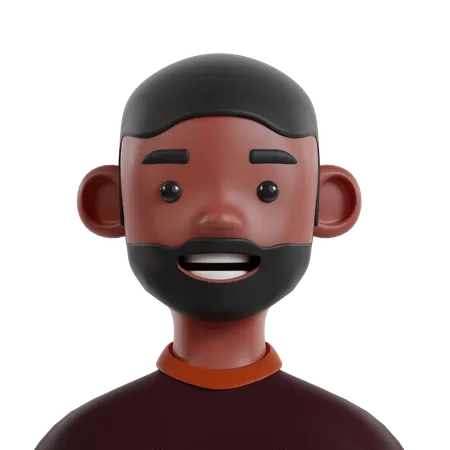 Black Man  3D Icon