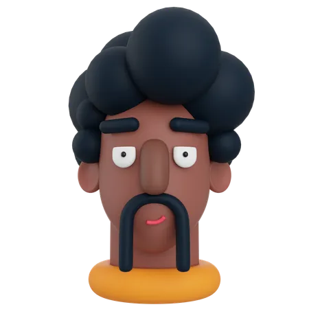 Black Man  3D Icon