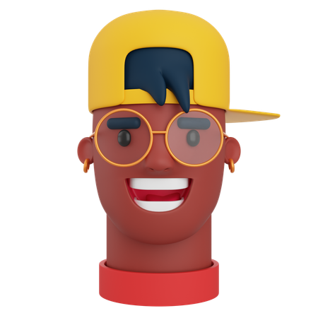 Black Man  3D Icon