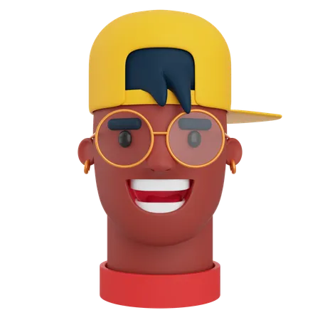 Black Man  3D Icon